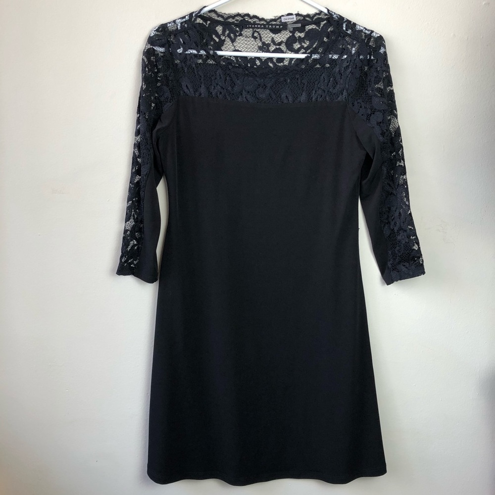 Ivanka Trump Size 2 Black 3/4 Sleeve Dress